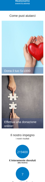 Benvenuto - AIRCS - Associazione Italiana Ricerca Colangite Sclerosante – mobile